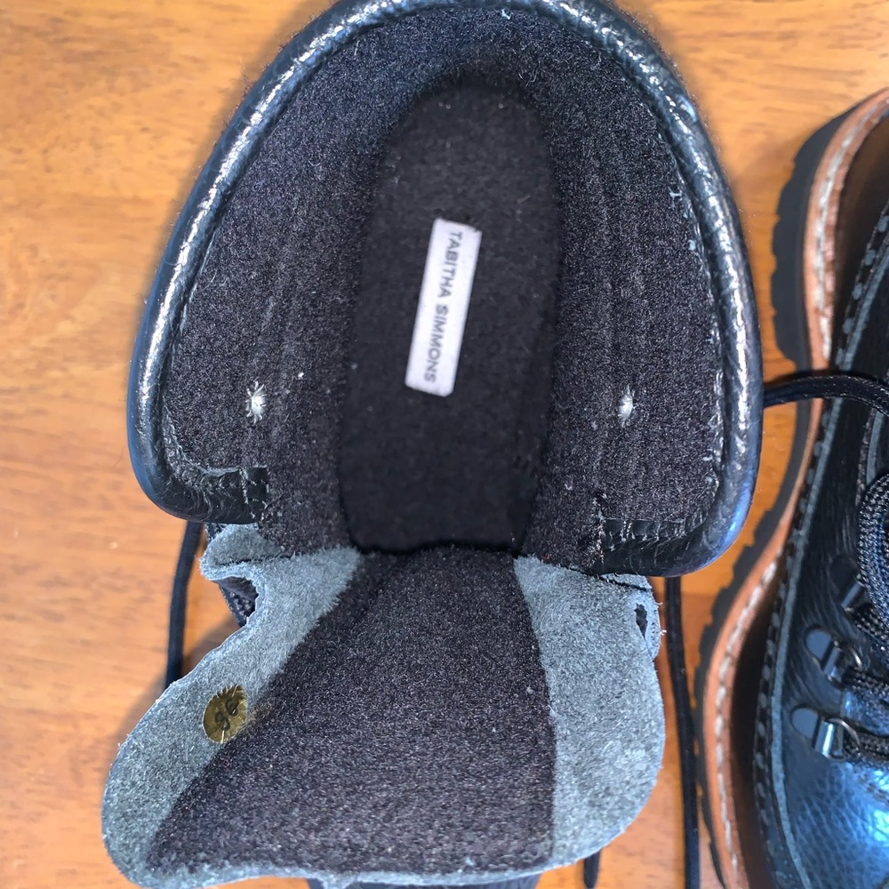 NEW Tabitha Simmons | BEXLEY Black Leather HIKING Ankle Boots - Picture 5 of 8